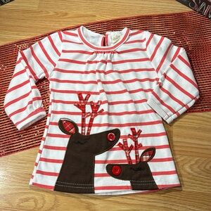 Kids Tales brand long sleeve reindeer shirt.